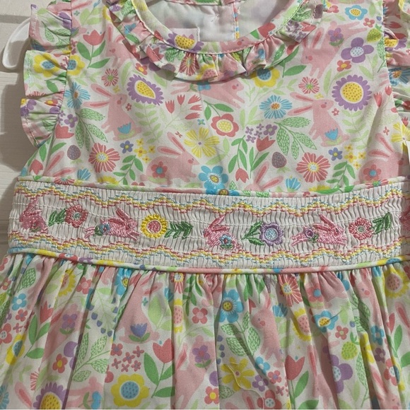NWT Bonnie Baby Smocked Easter Dress & Diaper Cover - Picture 5 of 9